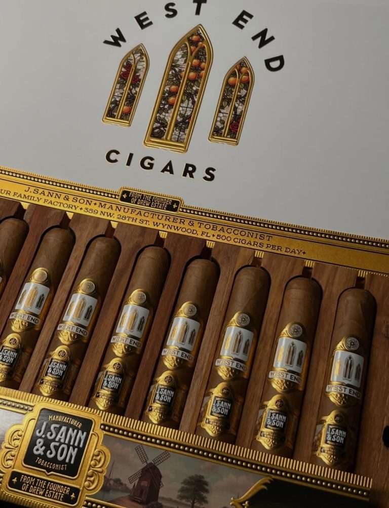 close up of cigar box and their gold bands for J.Sann and Son.