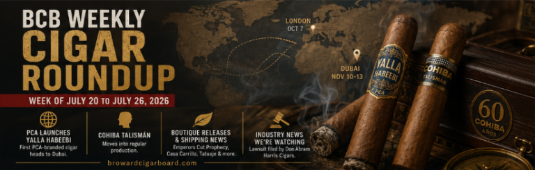 BCB Weekly Cigar Roundup — Week of July 20 to July 26, 2026
