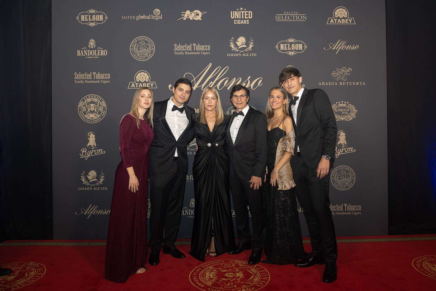 Nelson Alfonso and family at the Madrid opening photocall